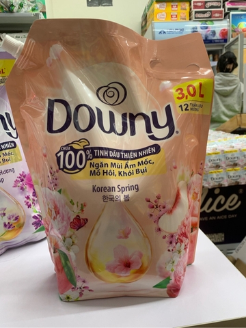 Downy Nước xả vải hương Korean Spring (xuân Hàn Quốc) - túi 3L