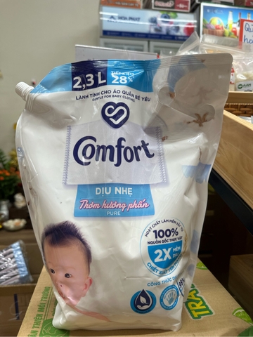 COMFORT nước xả mềm vải dịu nhẹ thơm hương phấn - túi 2,3L
