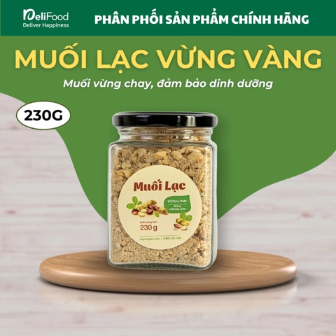 Muối lạc vừng vàng HAPI - Lọ thủy tinh 230g