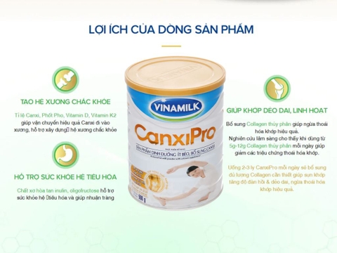 Sữa bột Vinamilk Canxi Pro - Hộp 900g