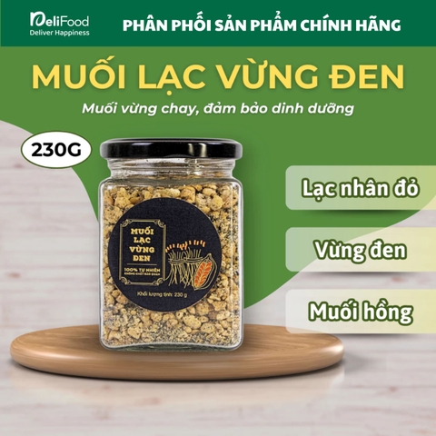 Muối lạc vừng đen HAPI - Lọ thủy tinh 230g