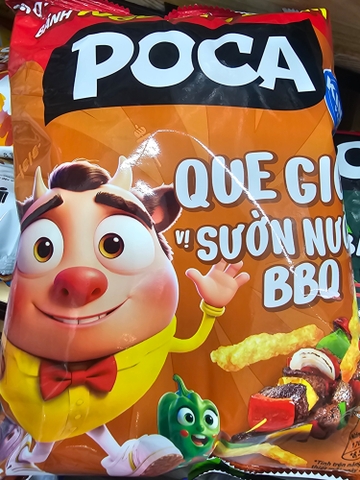 Bim bim Poca que giòn vị sườn nướng BBQ - Gói 60g