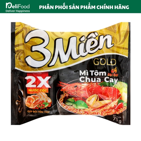 Mì 3 Miền vị Tôm chua cay đặc biệt - Gói 75g