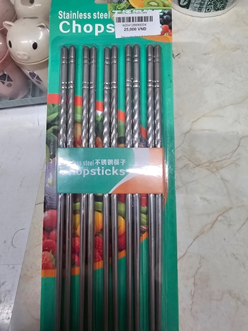 Đũa inox soắn - Bộ 10 đôi