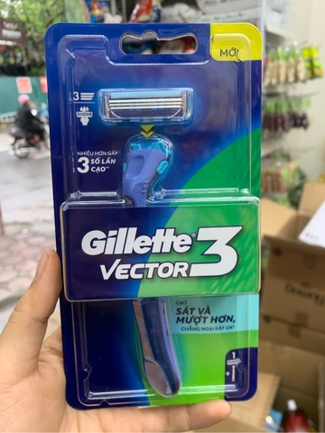 Dao cạo râu Gillette Vector 3 - 1 cán dao 1 đầu dao cạo