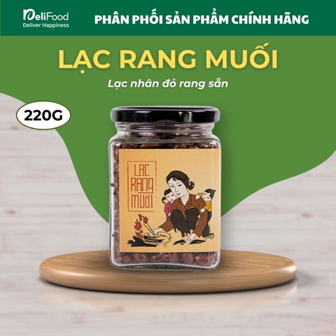 Lạc rang muối hồng HAPI - Lọ thủy tinh 220g