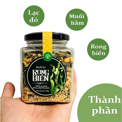 Muối lạc rong biển HAPI - Lọ thủy tinh 190g