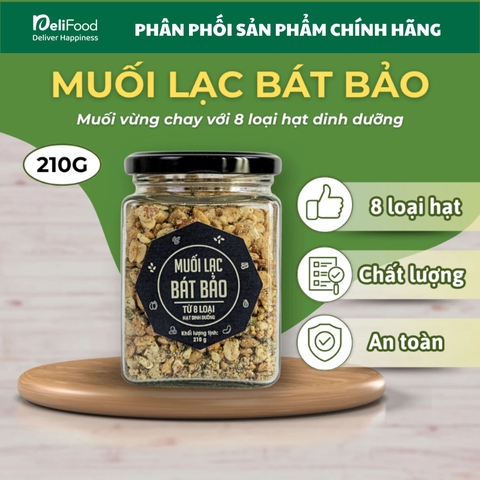 Muối lạc bát bảo HAPI - Lọ thủy tinh 210g