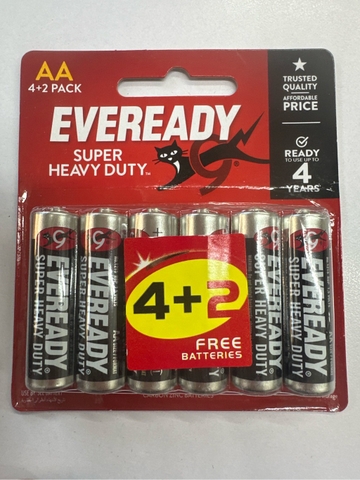 Pin Eveready super heavy duty AA - 4+2pin to