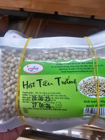 Hạt tiêu trắng SAN Food - Túi 50g