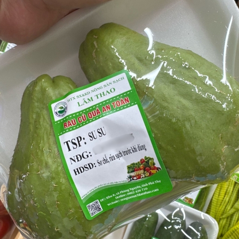 Quả Su su Sạch Lâm Thao - khay 500g