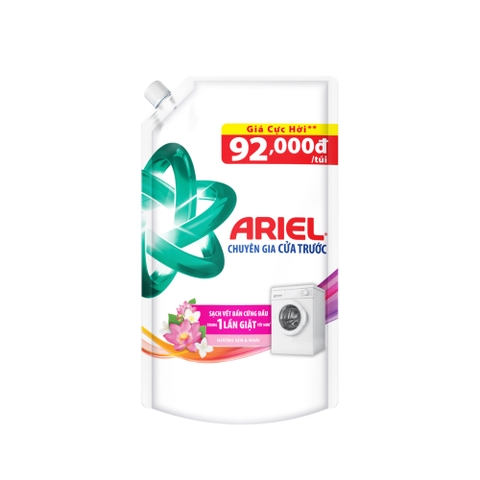 ARIEL Nước giặt chuyên gia cửa trước hương sen nhài - túi 1.45kg (1.416L)