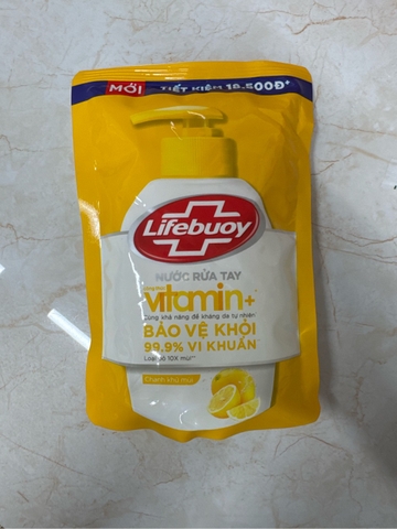 LIFEBUOY Nước Rửa Tay Vitamin Chanh Khử Mùi - túi 400g