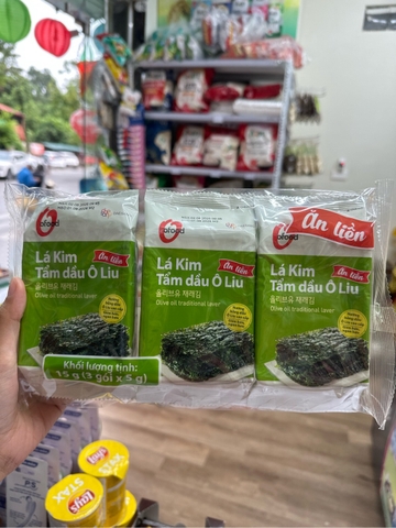 Lá kim tẩm dầu Oliu O’food 5g -Lốc 3 gói
