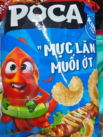 Bim bim Poca mực lăn muối ớt - Gói 60g