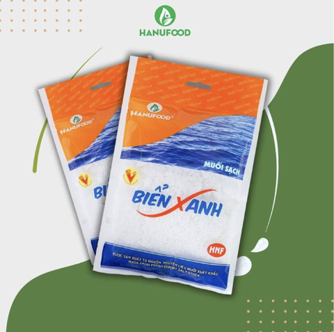 Muối sạch biển xanh Hanufood - 950g