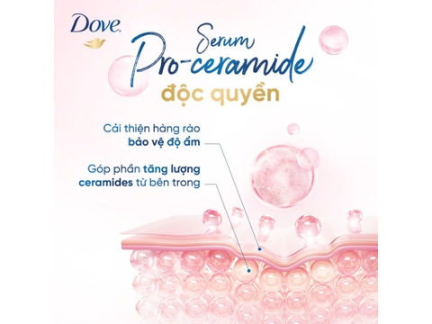 DOVE Sữa tắm Serum hương hoa sakura và muối hồng - chai 500g