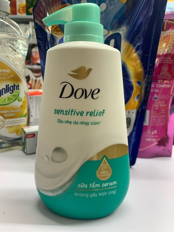 DOVE Sữa tắm serum không gây kích ứng - Chai 500g