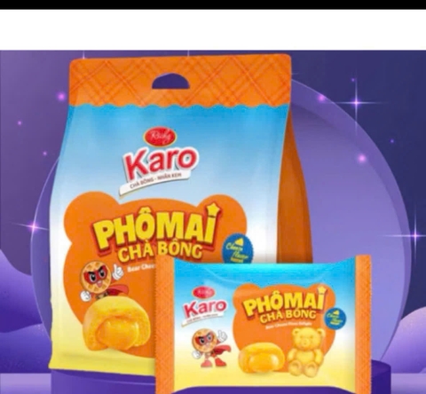Bánh Karro gấu phô mai chà bông - Gói 2 bánh