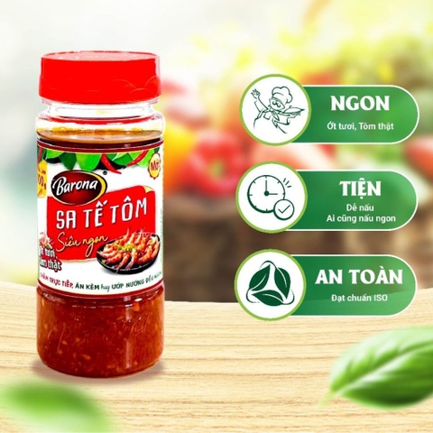 Sa tế tôm siêu ngon Barona - Lọ 100g