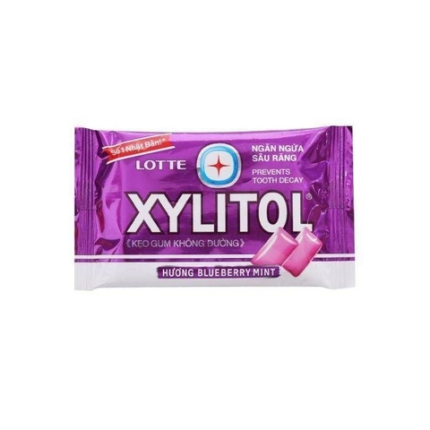 Kẹo Gum Không Đường Xylitol BlueBerry - Vỉ 11,6g