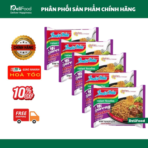 Mì Trộn Indomie Xào Khô Vị Bò Cay - Gói 91g