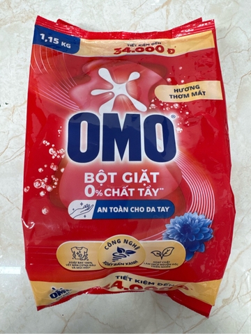 OMO Bột Giặt Đỏ Hương Thơm Mát - túi 1.15kg