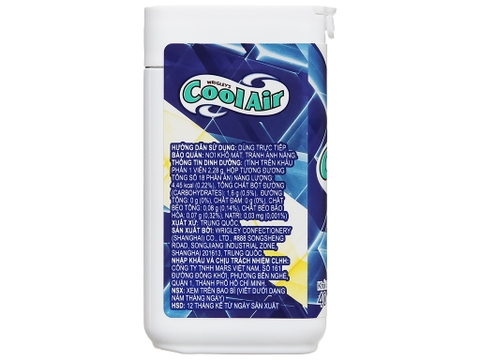 Kẹo sing-gum cool air fresh cube hương chanh - hộp 40g