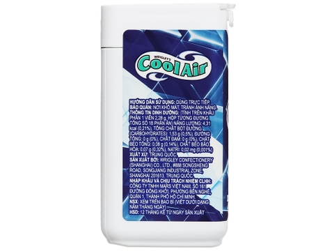 Kẹo gum Cool Air Fresh Cube hương bạc hà hũ 40g
