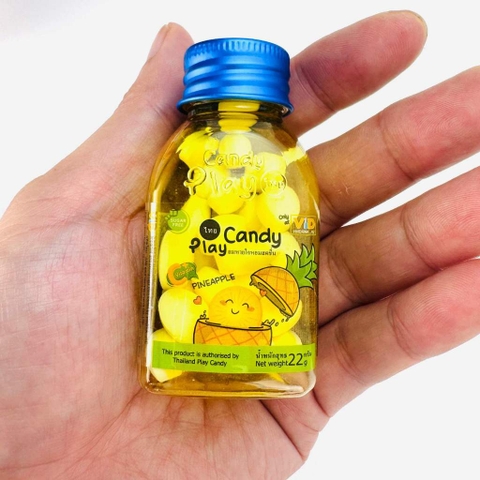 Kẹo Ngậm Play Candy Vị Dứa - Lọ 22g