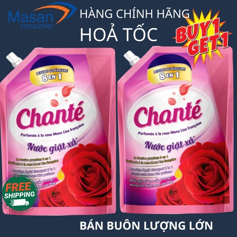 Nước giặt xả Chante Hương hoa hồng Pháp Ohara 8in1 - Mua 1 tặng 1