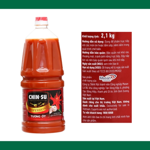 Tương ớt Chinsu Food pro - Chai 2.1kg