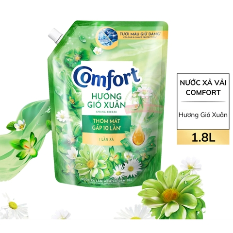 COMFORT Đậm Đặc 1 Lần Xả Hương Gió Xuân - túi 1.8L