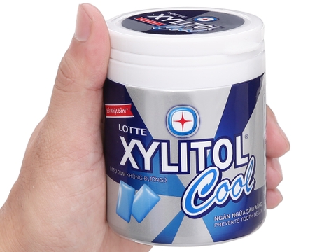 Kẹo gum không đường Lotte Xylitol Cool hũ 130.5g