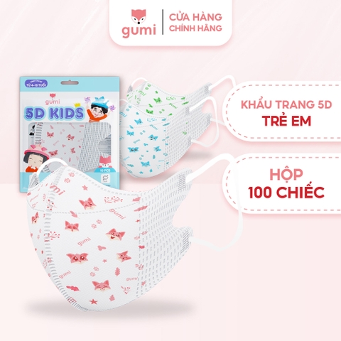 Khẩu trang trẻ em Gumi 3 lớp khánh khuẩn- túi 10 chiếc