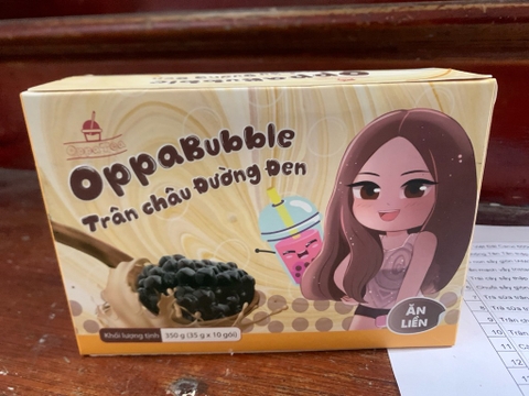 Trà sữa trân châu đường đen OppaBubble - hộp 350g