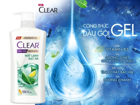 CLEAR dầu gội mát lạnh bạc hà 630g