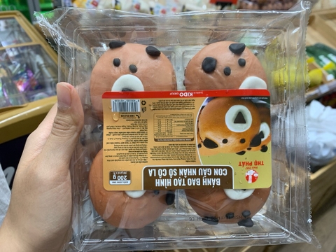Bánh bao Thọ Phát tạo hình con gấu nhân socola - Hộp 200g