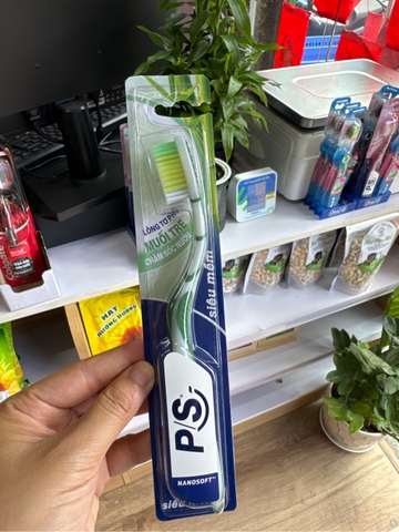 P/S bàn chải đánh răng lông tơ phủ muối tre chăm sóc nướu - Cái