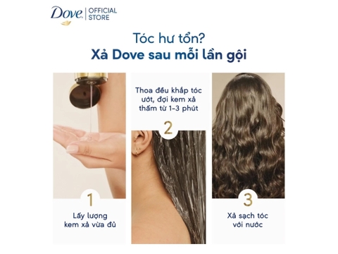 Dove Kem xả ceramide chuyên gia phục hồi hư tổn 1 phút - chai 170g