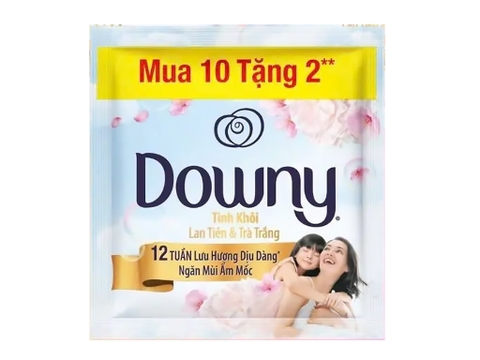 Downy nước xả vải hương tinh khôi Lan tiên và Trà trắng - gói 18ml