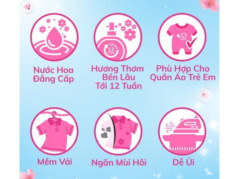 Downy nước xả vải hương tinh khôi Lan tiên và Trà trắng - gói 18ml