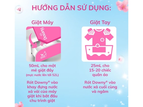Downy nước xả vải hương tinh khôi Lan tiên và Trà trắng - gói 18ml