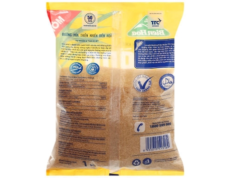 Đường mía thiên nhiên Biên Hòa - gói 1kg
