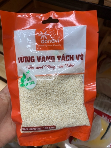 Vừng vàng tách vỏ donavi - gói 100g