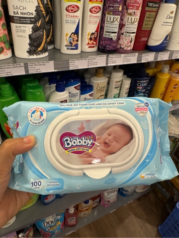 Bobby khăn ướt em bé không mùi - 100 miếng
