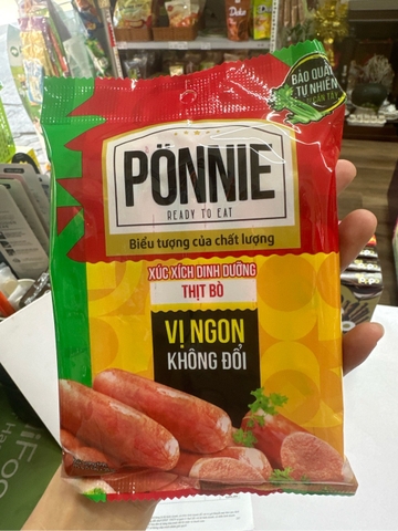 Xúc xích Ponnie vị bò - gói 175g (5cái)