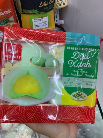 Bánh bao Thọ Phát nhân đậu xanh - túi 280g