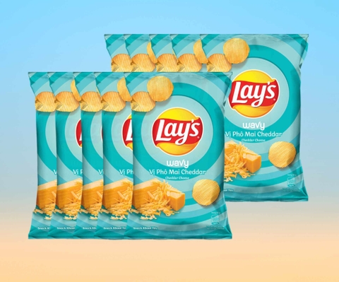 Bim bim Lay's wavy vị phô mai cheddar - Gói 28g