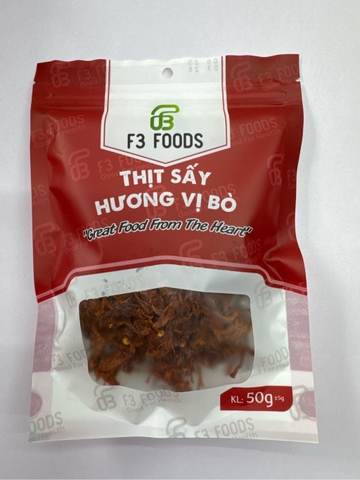 Thịt sấy hương vị bò - gói 50g